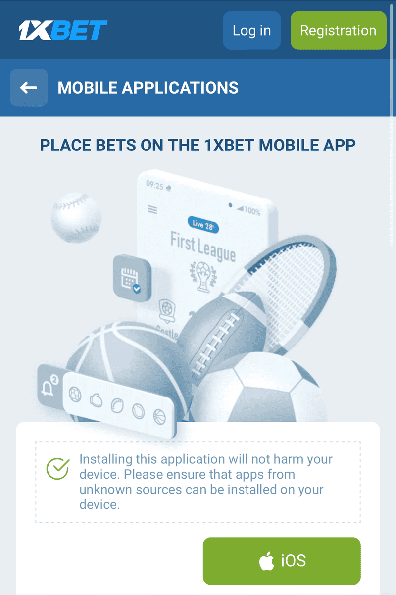 Download 1xbet app for iOS